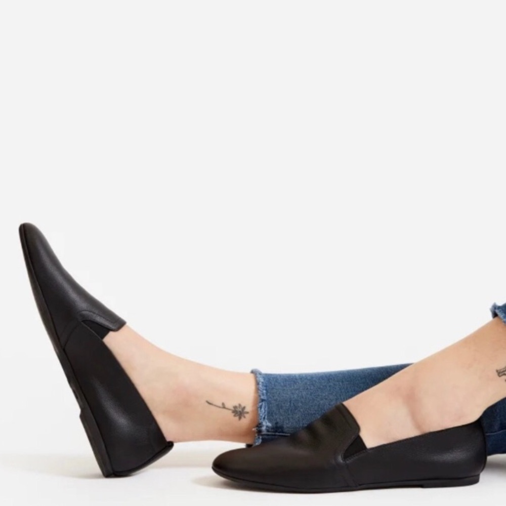 EVERLANE The Leather Slip | Size 8.5 | Black